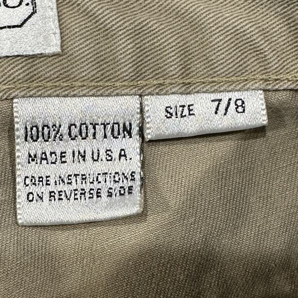 Vintage Gap Shorts Women 7/8 Khaki High Waist Pleated Made USA 90s Button Fly - Picture 5 of 8